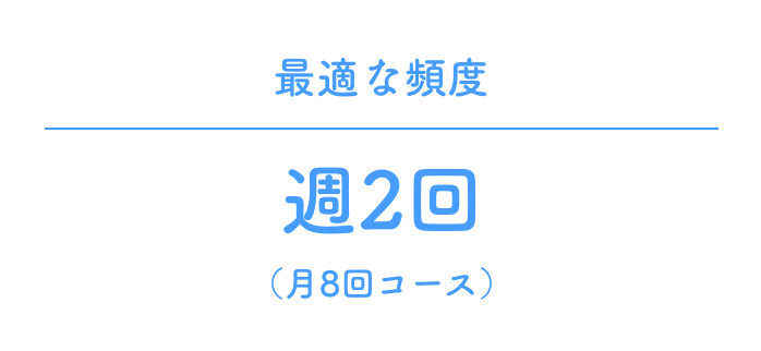最適な頻度週2回(月8回コース)